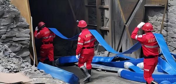 Furtun TPU de &icirc;naltă presiune &icirc;n deshidratarea minelor de salvare